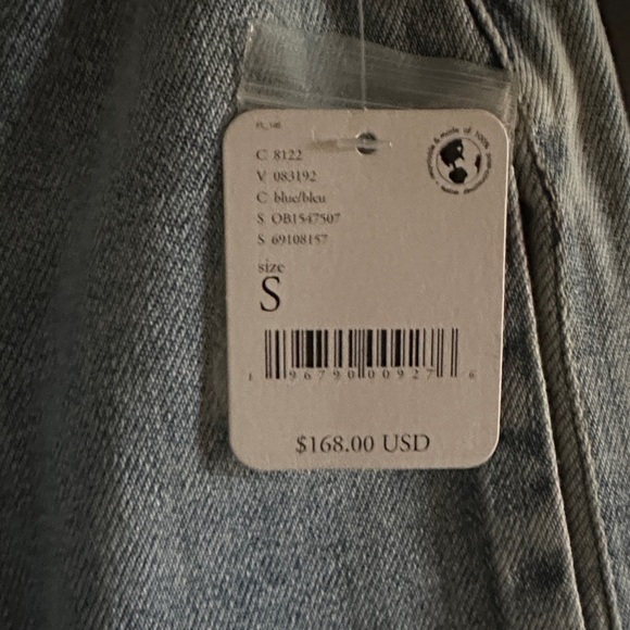 FP WE THE FREE CLOVER Wide-Leg Light Blue Denim Jeans Size S NWT - Picture 6 of 7